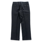PRADA A8191 Mohair Wool Black Turn-Up Cuff Trousers Size 50 Made in Italy