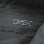 PRADA A8191 Mohair Wool Black Turn-Up Cuff Trousers Size 50 Made in Italy