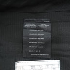 PRADA A8191 Mohair Wool Black Turn-Up Cuff Trousers Size 50 Made in Italy