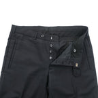 PRADA A8191 Mohair Wool Black Turn-Up Cuff Trousers Size 50 Made in Italy