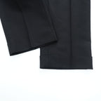 PRADA A8191 Mohair Wool Black Turn-Up Cuff Trousers Size 50 Made in Italy
