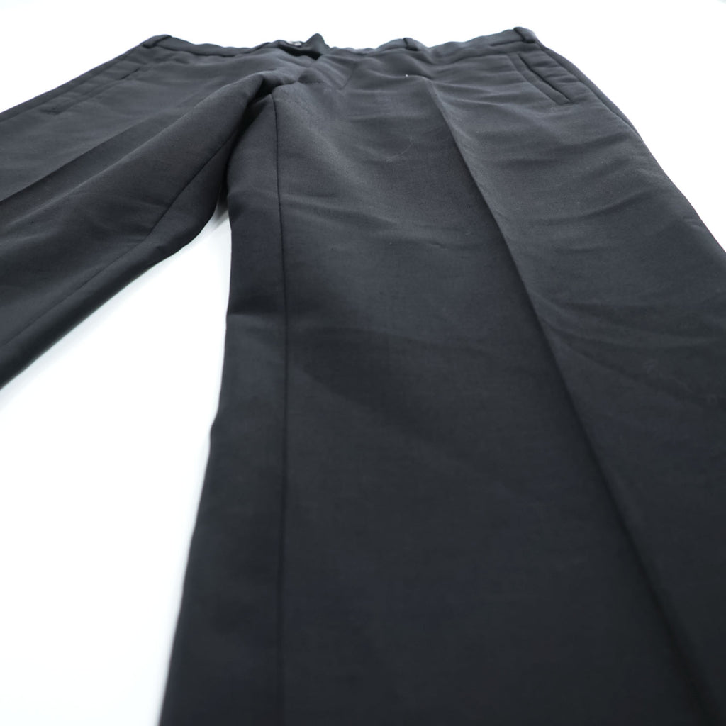 PRADA A8191 Mohair Wool Black Turn-Up Cuff Trousers Size 50 Made in Italy