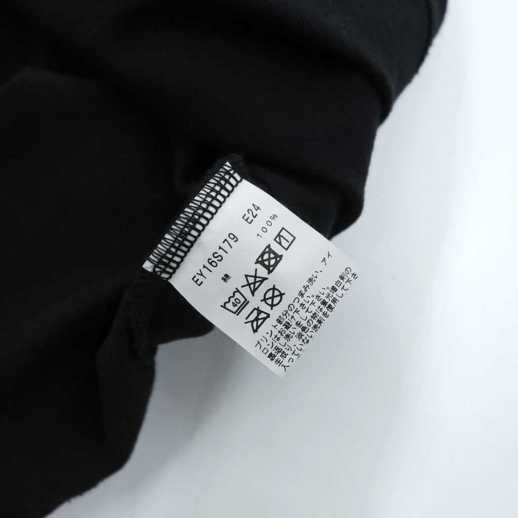 agnes b. T-Shirt L Black with one-point logo EY16S179