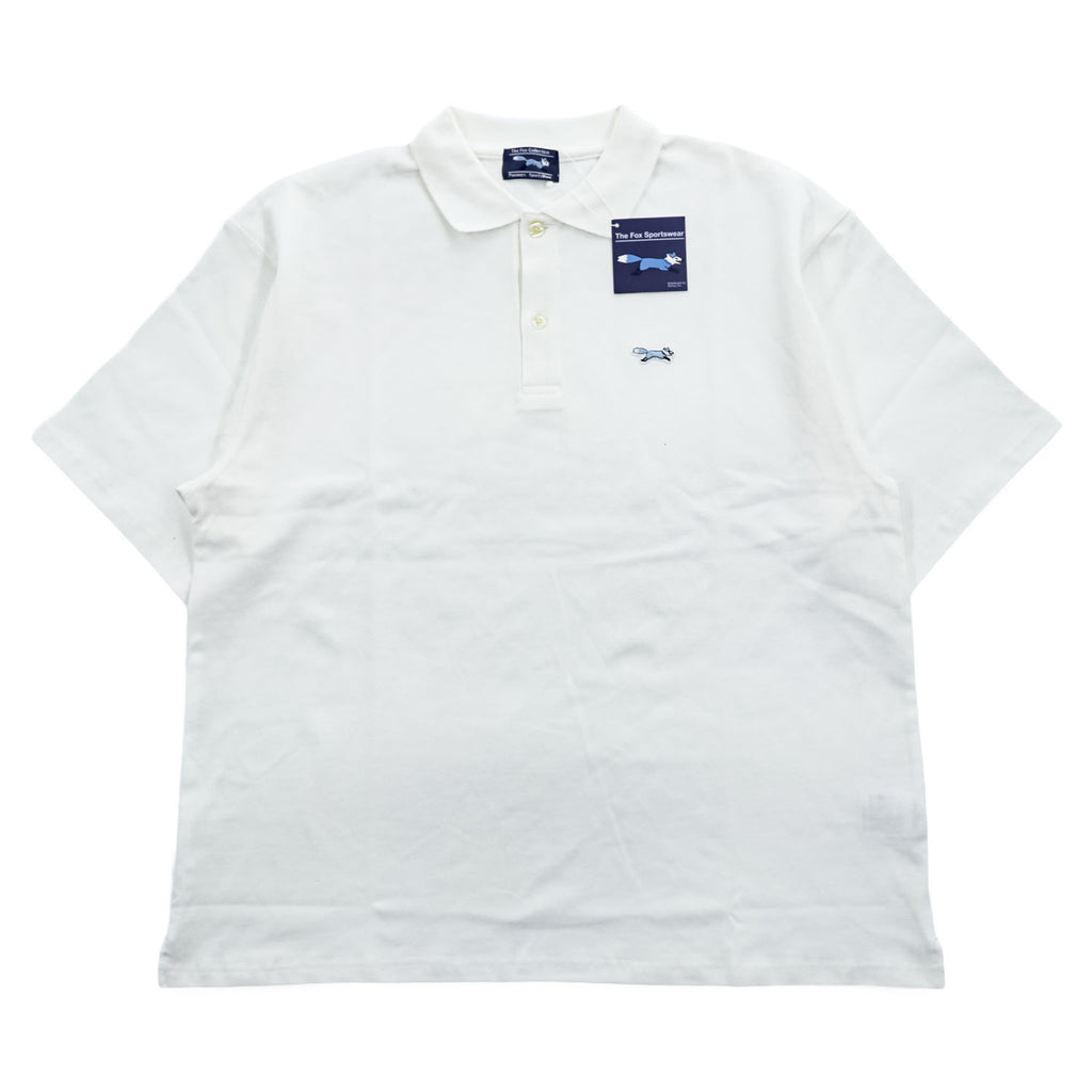 Penneys Sportswear The Fox Collection ポロシャツ L ホワイト ワンポイントロゴ 鹿の子 未使用品