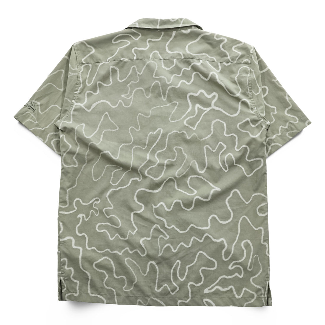Patagonia Spring 2020 Patterned Short Sleeve Open Collar Shirt STY86205 Size S Sage Green