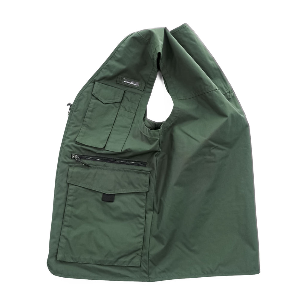 Eddie Bauer ナイロン マルチポケット フィッシングベスト M カーキ グリーン メッシュ 11012343