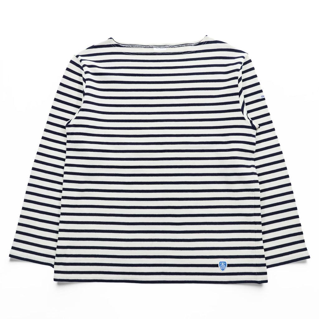 ORCIVAL フランス製 バスクシャツ 長袖 ボートネック Tシャツ S ネイビー ホワイト ボーダー