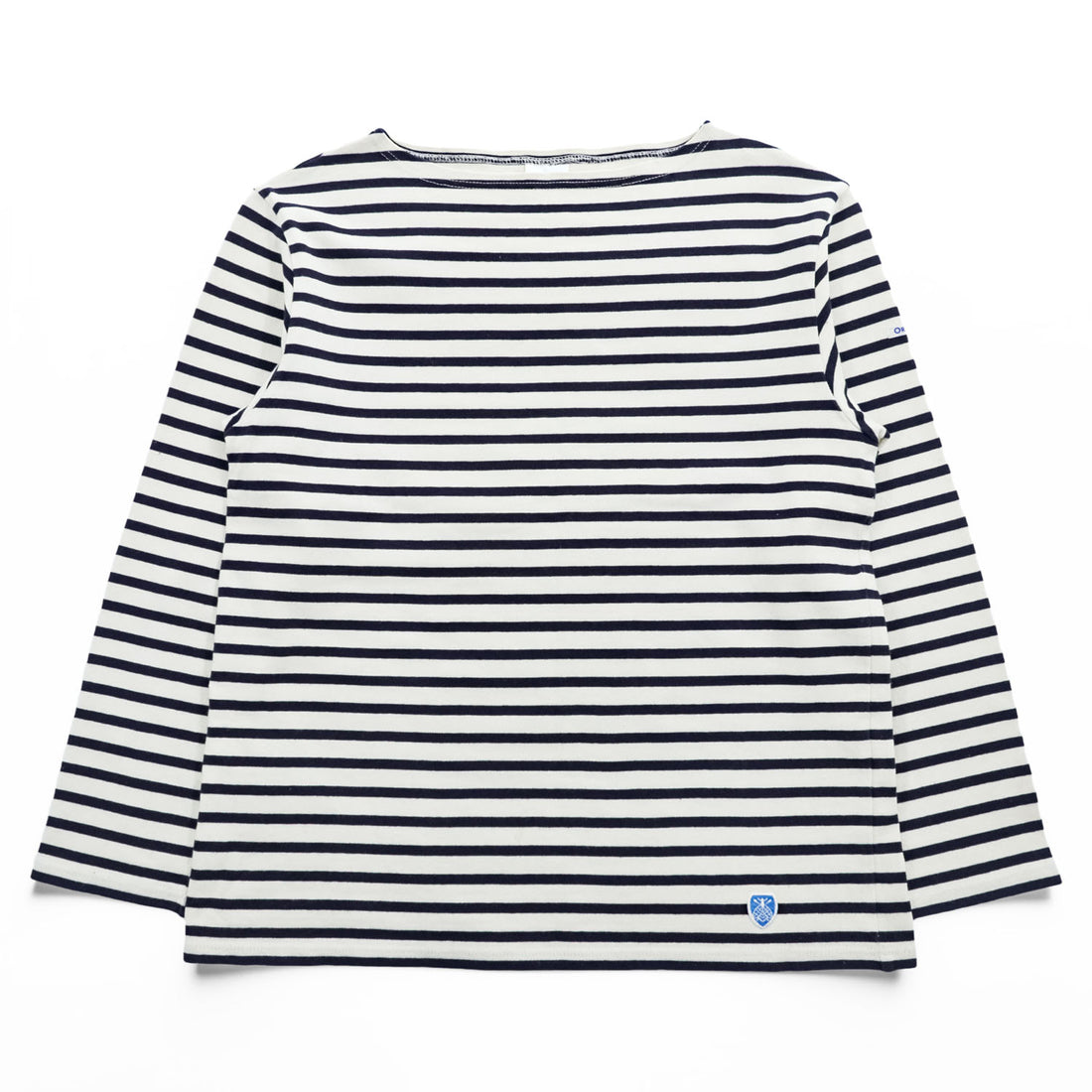 ORCIVAL フランス製 バスクシャツ 長袖 ボートネック Tシャツ S ネイビー ホワイト ボーダー