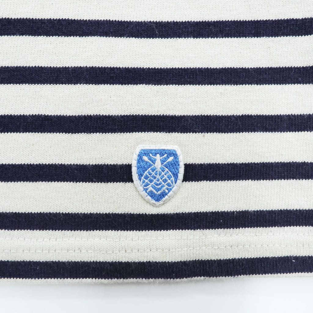 ORCIVAL フランス製 バスクシャツ 長袖 ボートネック Tシャツ S ネイビー ホワイト ボーダー