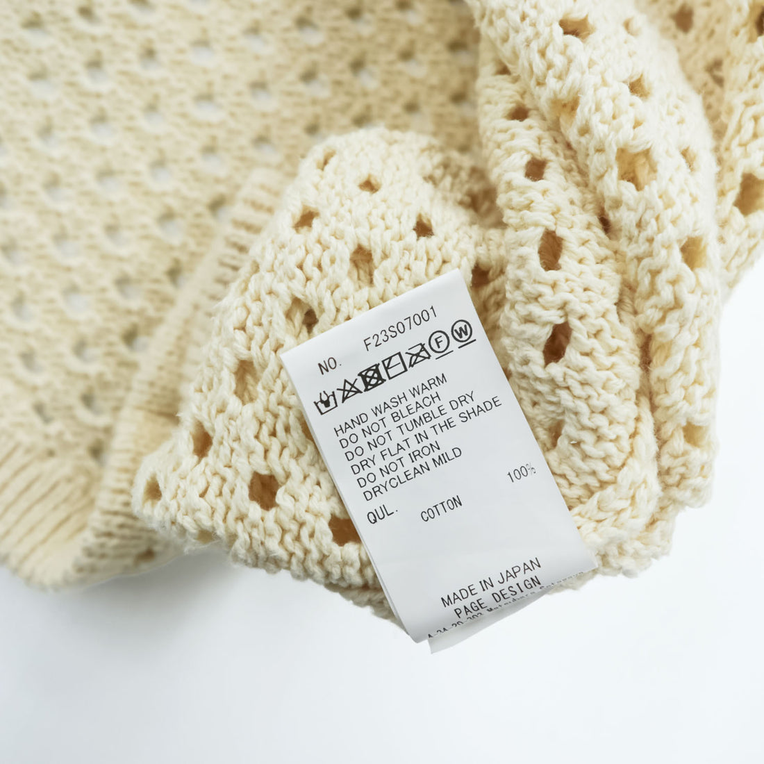 FACCIES 半袖 メッシュシャツ パッチワーク クロシェニット M ベージュ Re / C Mesh Pw Sh F23S07001 日本製 STUDIOUS取扱い