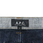 A.P.C. 日本製 デニムパンツ ジーンズ M グレー インサイドアウト ボタンフライ
