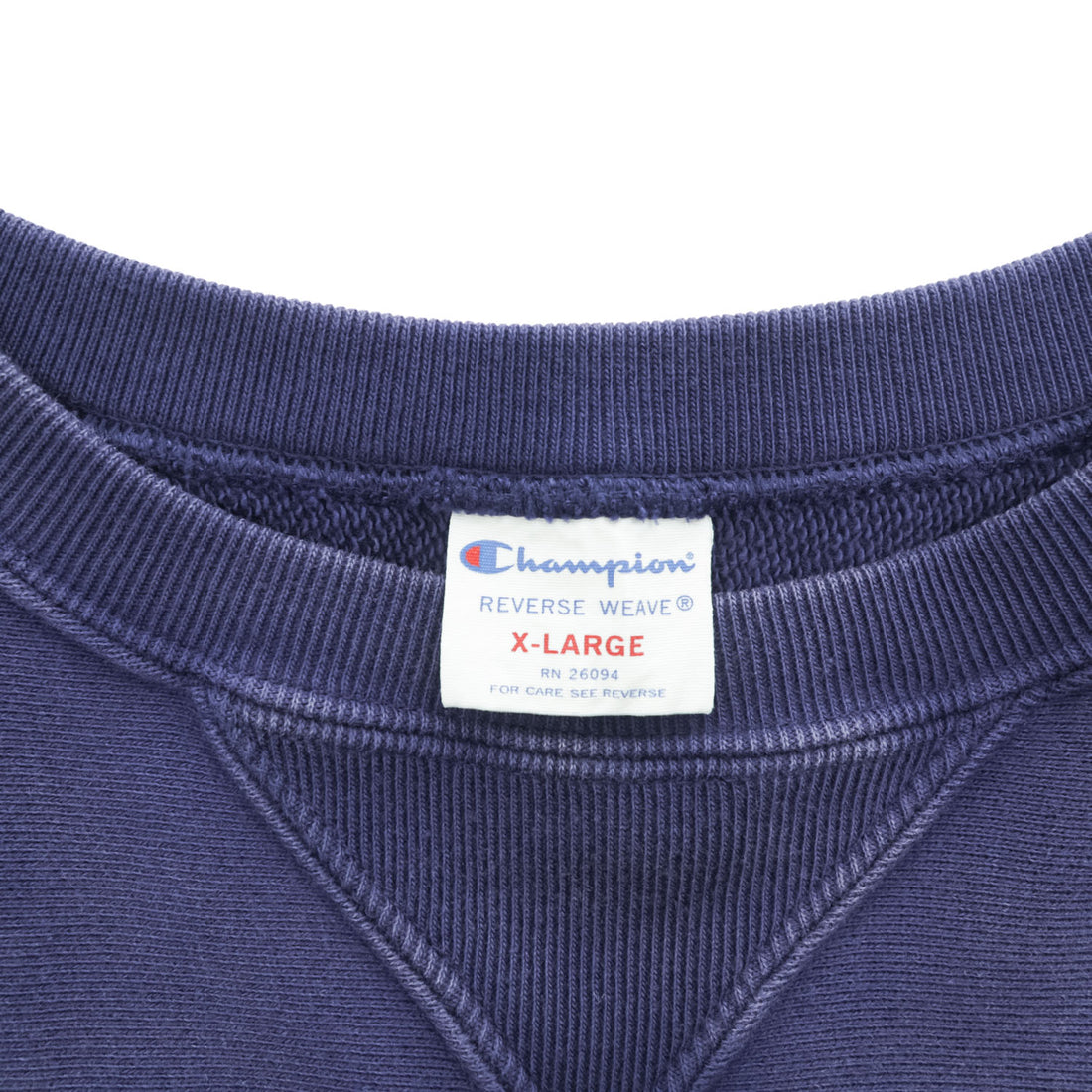 Champion ヴィンテージ レプリカ 半袖 スウェット トレーナー XL ネイビー REVERSE WEAVE リバースウィーブ 前V C8-B016