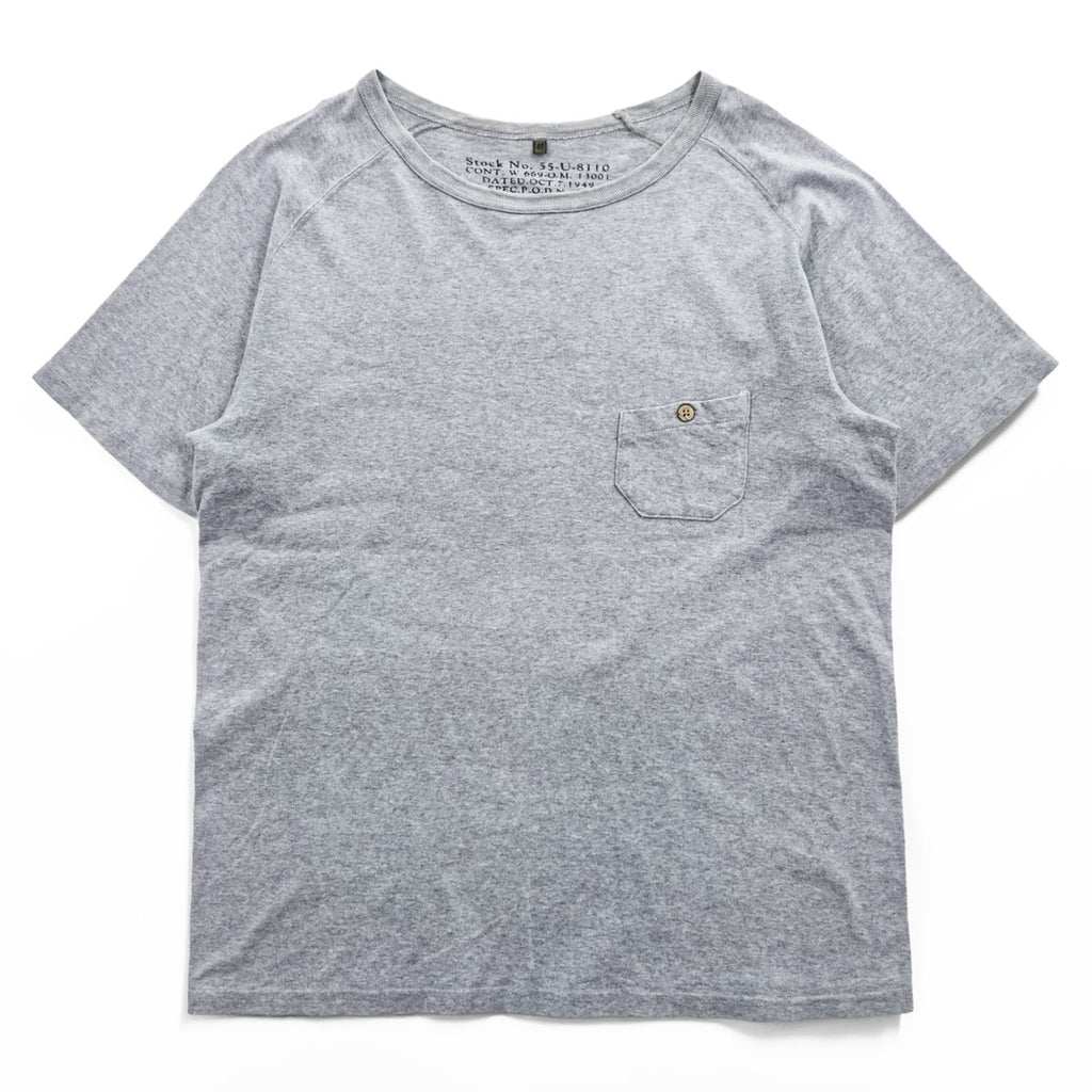Nigel Cabourn ラグランスリーブ ポケットTシャツ M グレー 55-U-8110