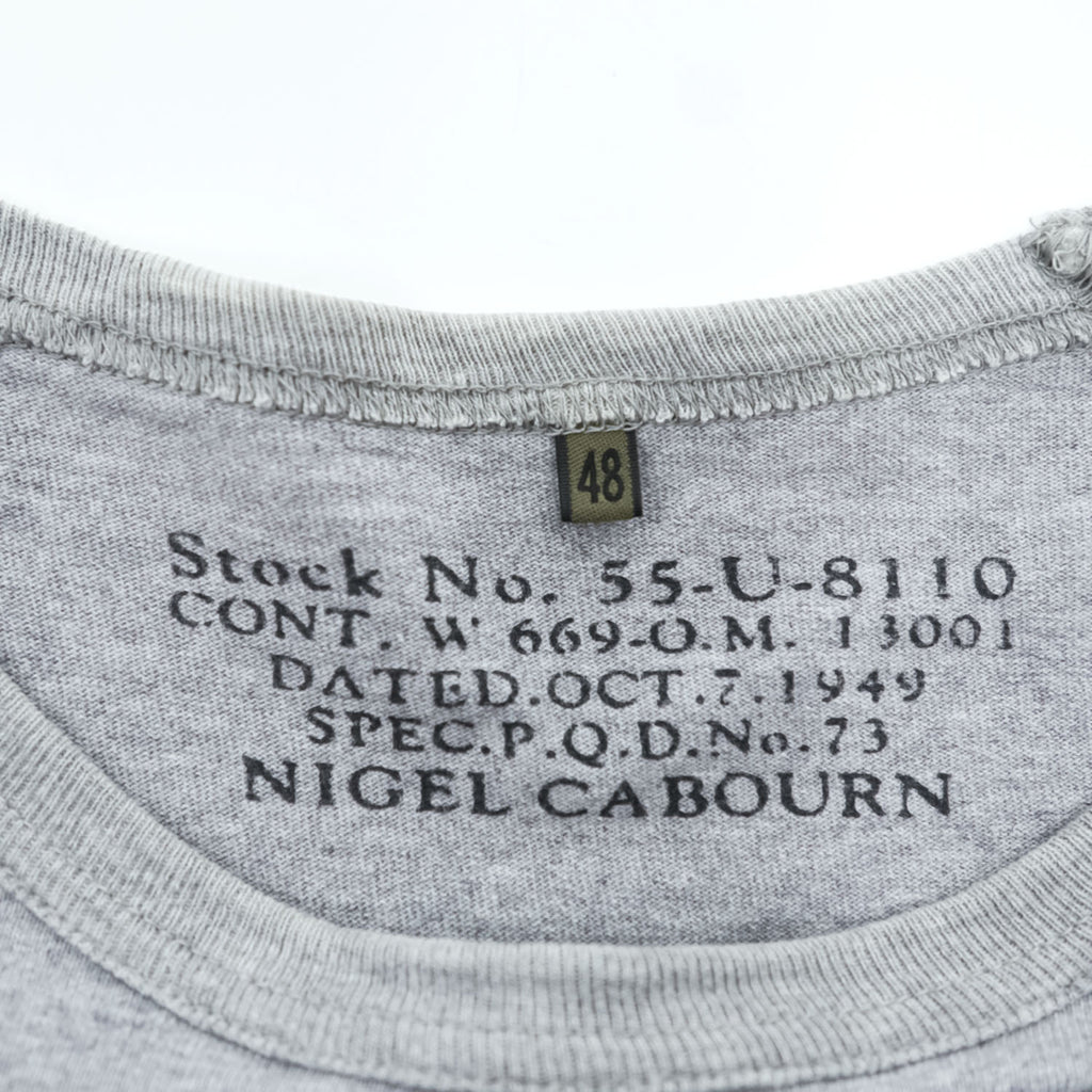 Nigel Cabourn ラグランスリーブ ポケットTシャツ M グレー 55-U-8110