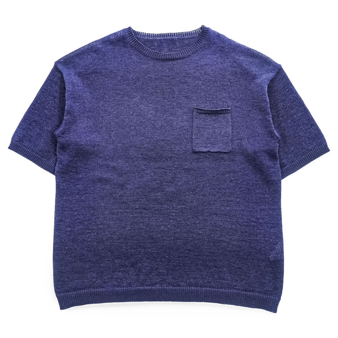 B:MING by BEAMS 半袖 メッシュ サマーニット FREE ネイビー 胸ポケット 19S-bb633
