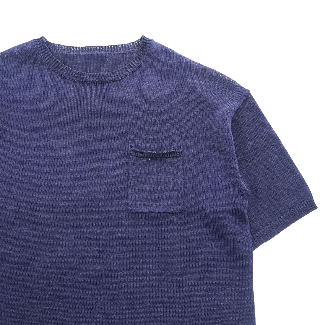 B:MING by BEAMS 半袖 メッシュ サマーニット FREE ネイビー 胸ポケット 19S-bb633