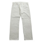 Levi's ビッグE ホワイト デニムパンツ ジーンズ L レザーパッチ ボタンフライ PREMIUM 00501-3279