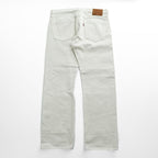 Levi's ビッグE ホワイト デニムパンツ ジーンズ L レザーパッチ ボタンフライ PREMIUM 00501-3279