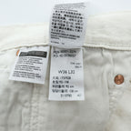 Levi's ビッグE ホワイト デニムパンツ ジーンズ L レザーパッチ ボタンフライ PREMIUM 00501-3279