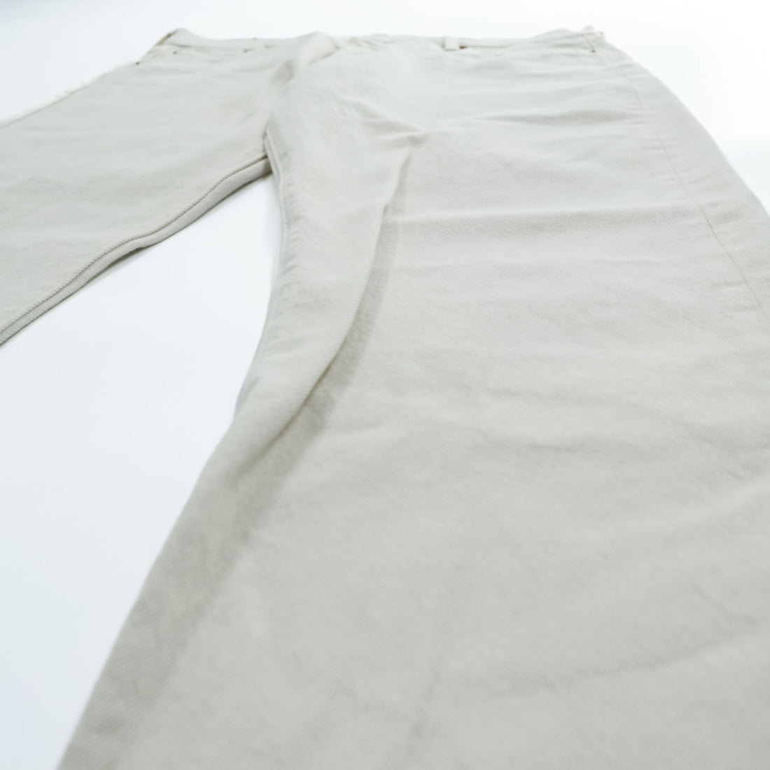 Levi's ビッグE ホワイト デニムパンツ ジーンズ L レザーパッチ ボタンフライ PREMIUM 00501-3279