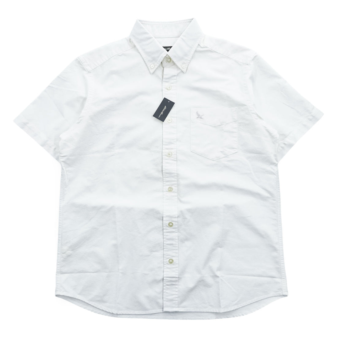 Eddie Bauer 半袖 オックスフォードシャツ SS OXFORD LOGO SHIRT M ホワイト ボタンダウン 9040 未使用品
