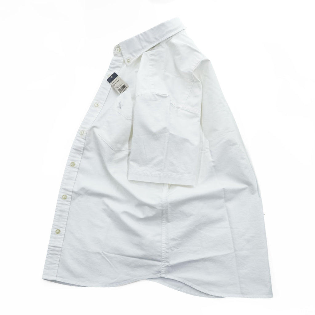 Eddie Bauer 半袖 オックスフォードシャツ SS OXFORD LOGO SHIRT M ホワイト ボタンダウン 9040 未使用品