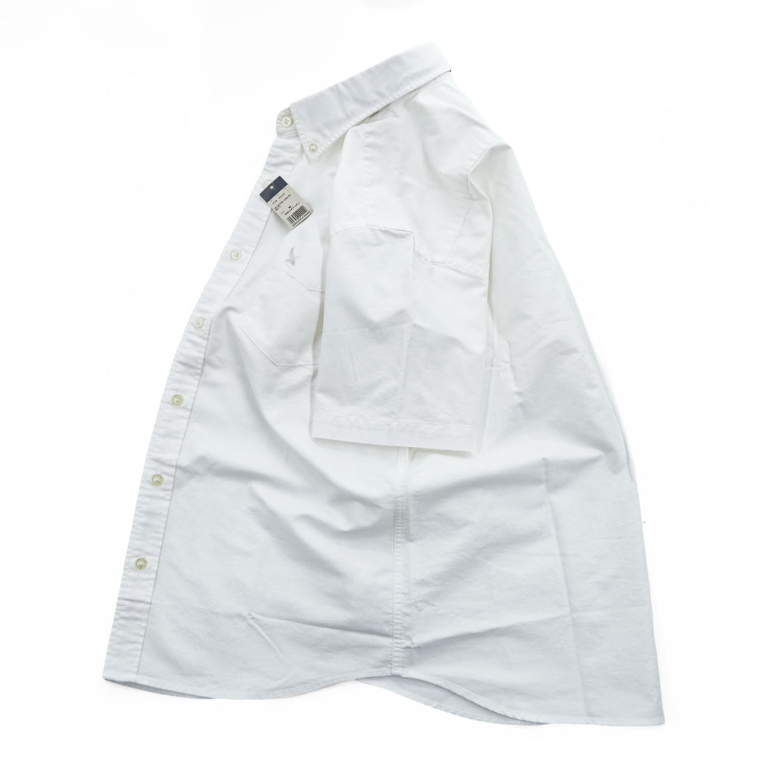 Eddie Bauer 半袖 オックスフォードシャツ SS OXFORD LOGO SHIRT M ホワイト ボタンダウン 9040 未使用品