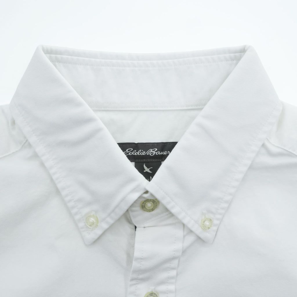 Eddie Bauer 半袖 オックスフォードシャツ SS OXFORD LOGO SHIRT M ホワイト ボタンダウン 9040 未使用品