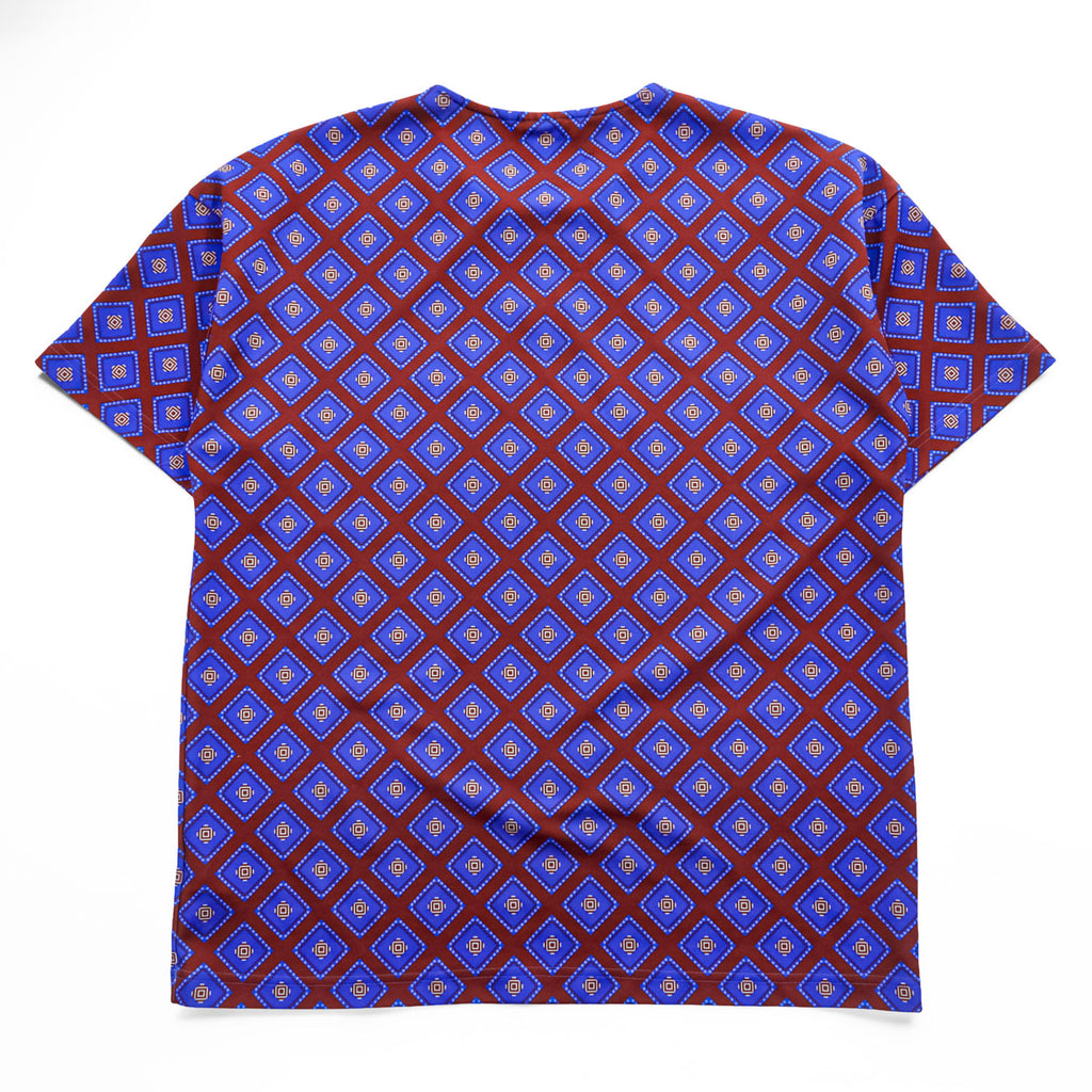 adidas originals Tシャツ 半袖 ゲームシャツ ジャージ 2XL ブルー 総柄 ビッグサイズ DANKETSU FRANCE RETRO JERSEY FM3922
