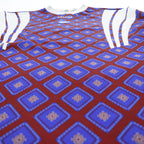 adidas originals Tシャツ 半袖 ゲームシャツ ジャージ 2XL ブルー 総柄 ビッグサイズ DANKETSU FRANCE RETRO JERSEY FM3922