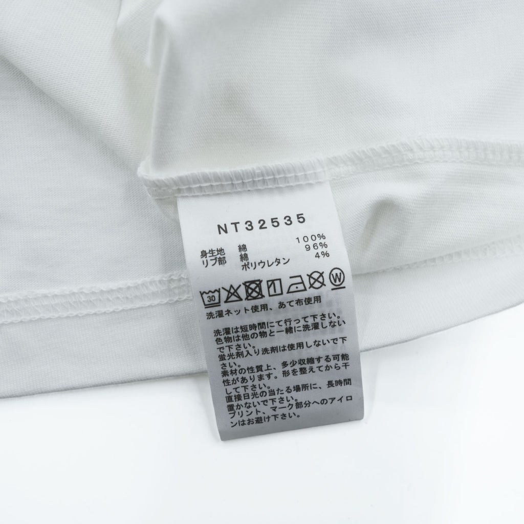 The North Face L/S FlashDry Nuptse Cotton Tee NT32535 White Size M