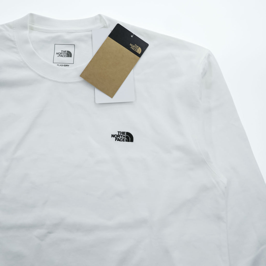 The North Face L/S FlashDry Nuptse Cotton Tee NT32535 White Size M