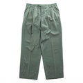Vintage Balenciaga Sports Double-Pleated Wide Trousers Grayish Green Size 91 Made in Japan