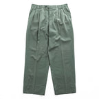 Vintage Balenciaga Sports Double-Pleated Wide Trousers Grayish Green Size 91 Made in Japan