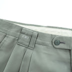 Vintage Balenciaga Sports Double-Pleated Wide Trousers Grayish Green Size 91 Made in Japan