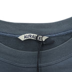 AURALEE 日本製 Tシャツ SUPER HIGH GAUGE NAPPED SWEAT TEE 半袖スウェット L ダークブルー シングルステッチ A21SP02NU 未使用品