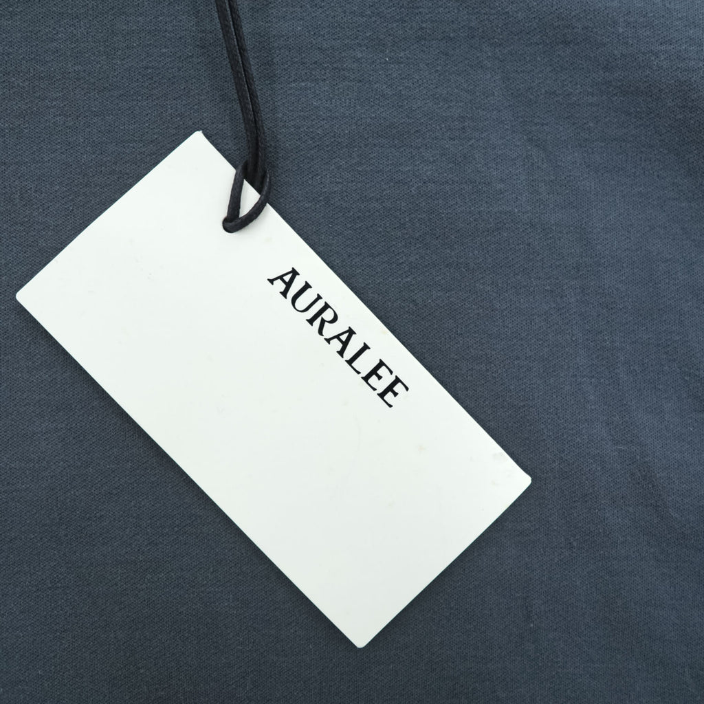 AURALEE 日本製 Tシャツ SUPER HIGH GAUGE NAPPED SWEAT TEE 半袖スウェット L ダークブルー シングルステッチ A21SP02NU 未使用品