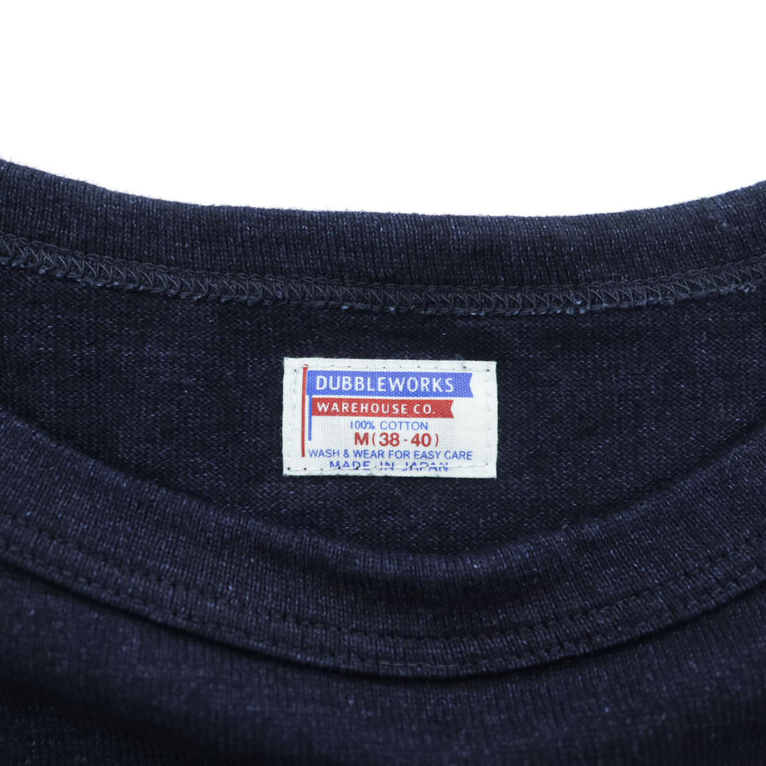 DUBBLE WORKS ( WAREHOUSE ) 日本製 ポケット Tシャツ M ネイビー シングルステッチ