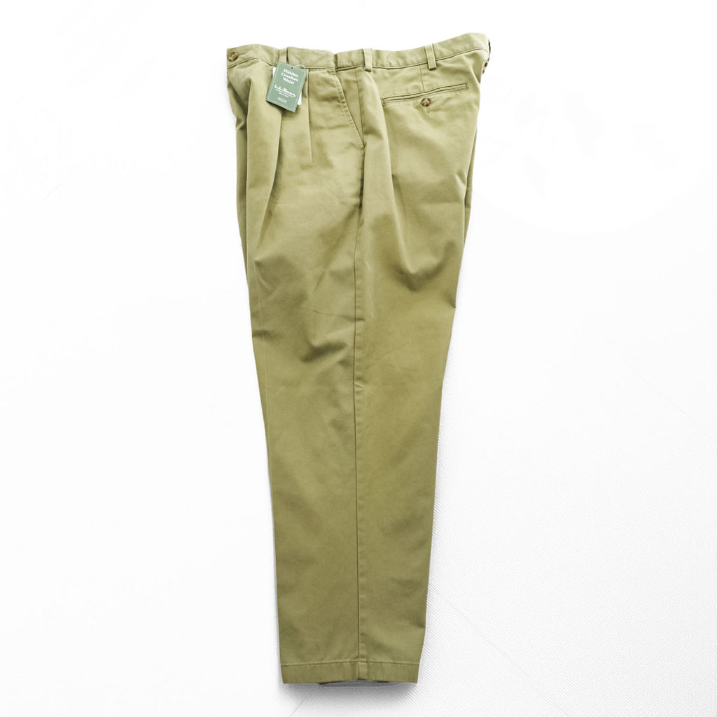 L.L.Bean Hidden Comfort Waist Double Pleated Khaki Chino Pants W37 L29 New with Tags
