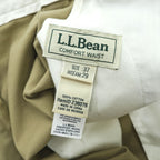 L.L.Bean Hidden Comfort Waist Double Pleated Khaki Chino Pants W37 L29 New with Tags