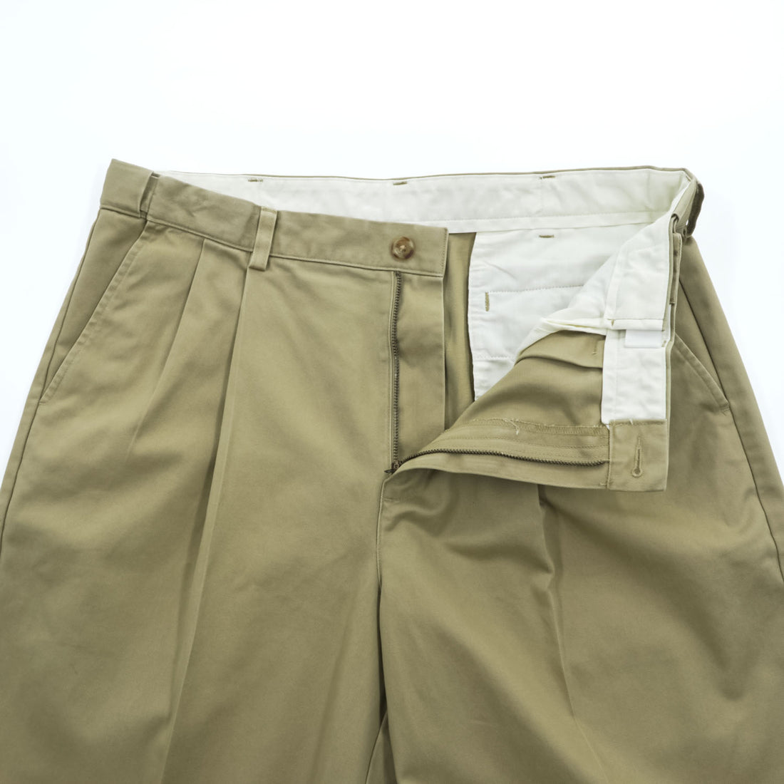 L.L.Bean Hidden Comfort Waist Double Pleated Khaki Chino Pants W37 L29 New with Tags
