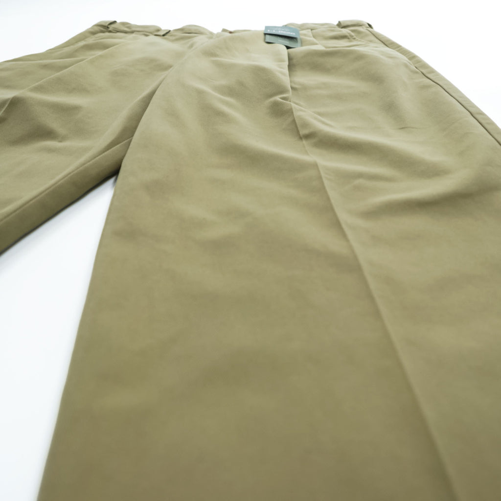 L.L.Bean Hidden Comfort Waist Double Pleated Khaki Chino Pants W37 L29 New with Tags
