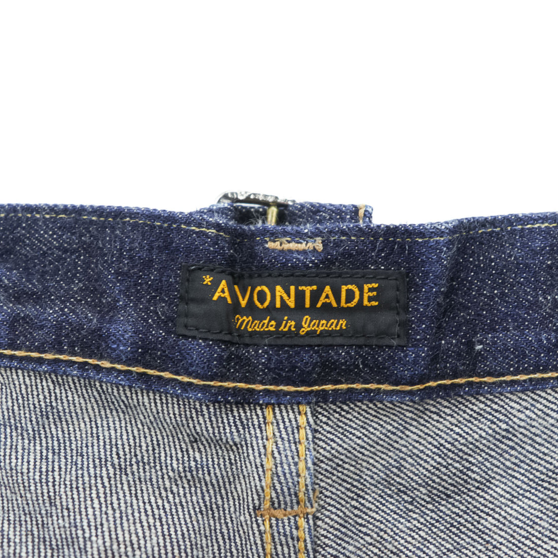A VONTADE 日本製 デニムパンツ ジーンズ L インディゴ ブルー シンチバック セルヴィッヂ ボタンフライ