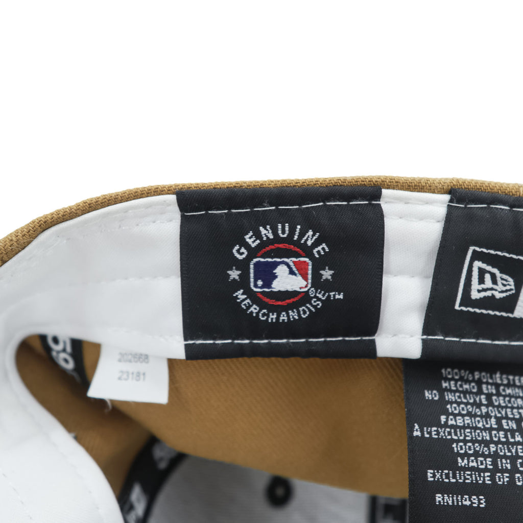 NEW ERA 59FIFTY ベースボールキャップ バイカラー MLB ロサンゼルス・ドジャース LA ブラウン ブラック
