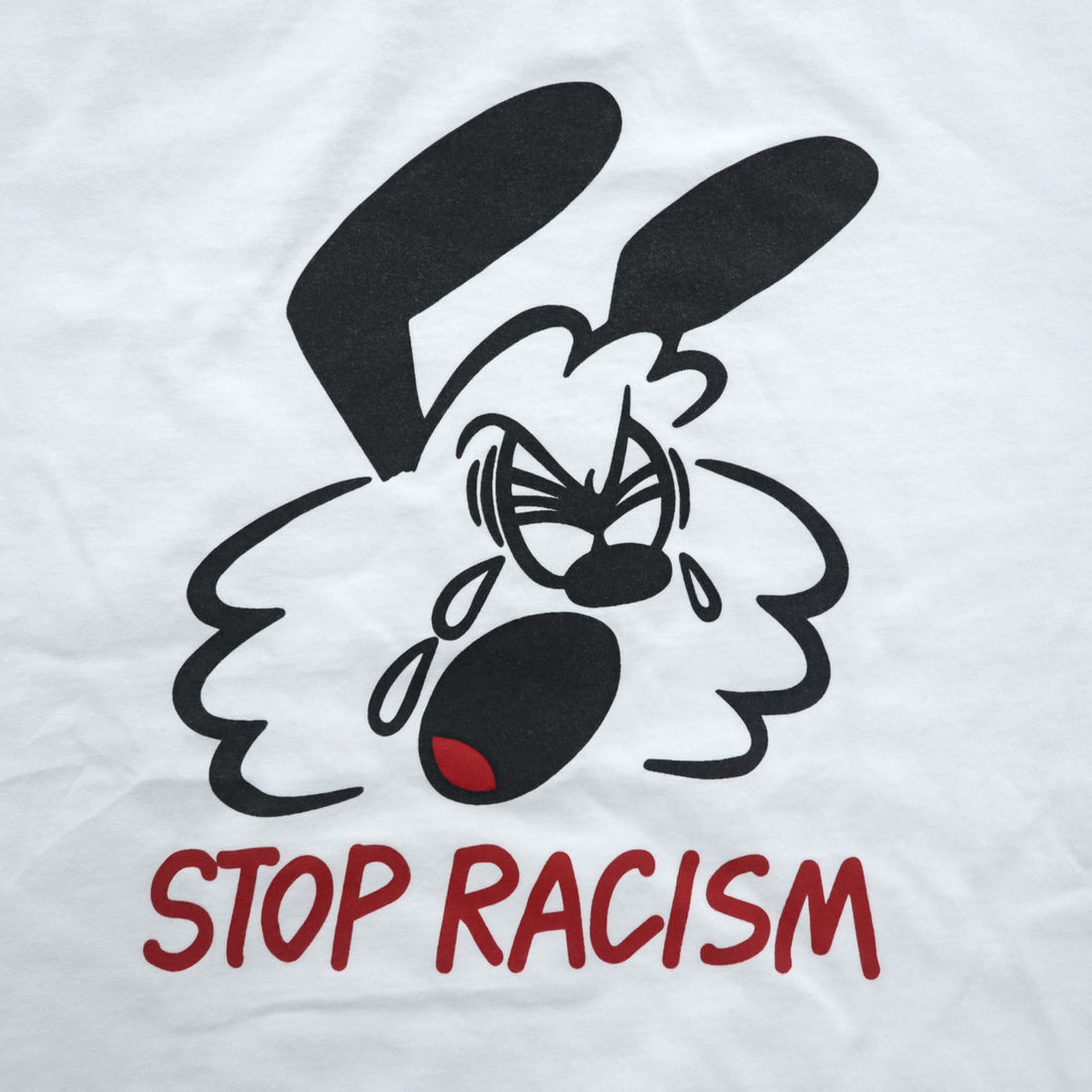 Girls Don't Cry Stop Racism Graphic White T-Shirt Size XL