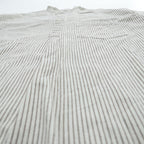 HINSON Quality Garments Band Collar Striped Short Sleeve Pullover Shirt Size M