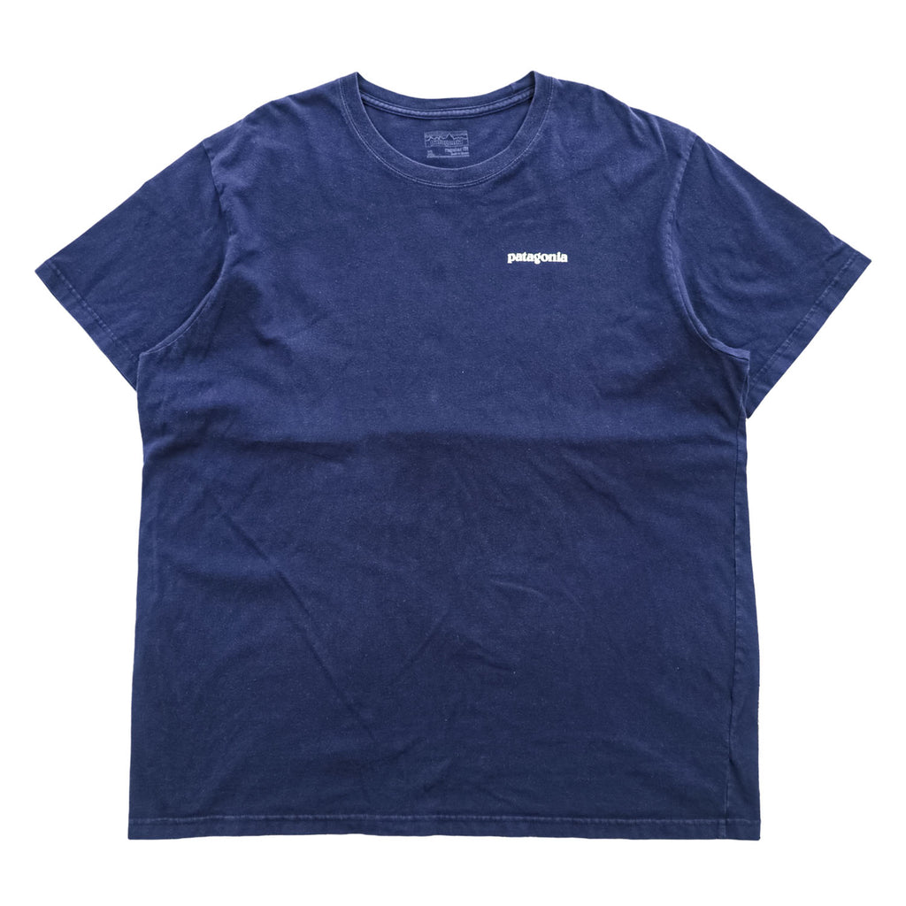 Patagonia P-6 Logo Organic Cotton Short Sleeve T-Shirt Navy XL