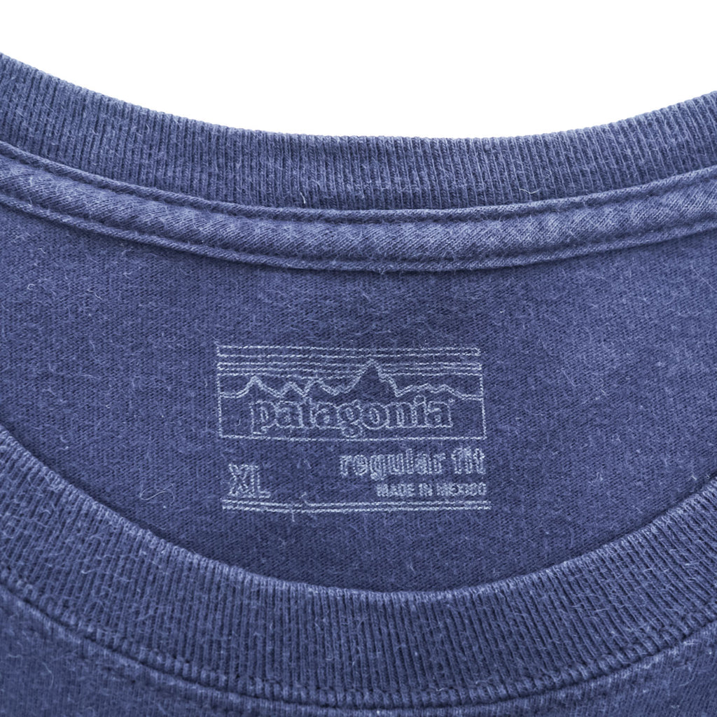Patagonia P-6 Logo Organic Cotton Short Sleeve T-Shirt Navy XL