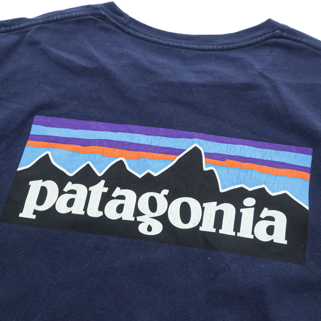 Patagonia P-6 Logo Organic Cotton Short Sleeve T-Shirt Navy XL