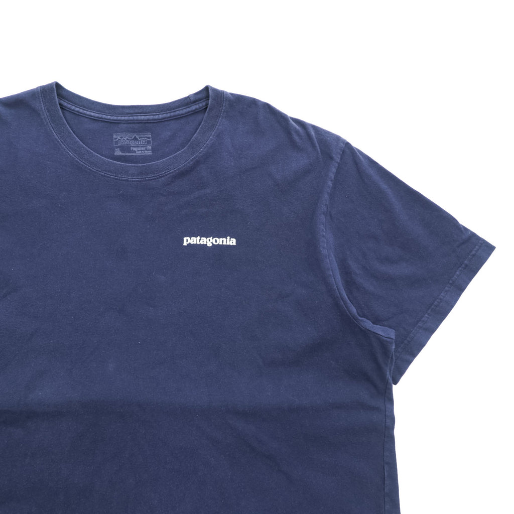 Patagonia P-6 Logo Organic Cotton Short Sleeve T-Shirt Navy XL